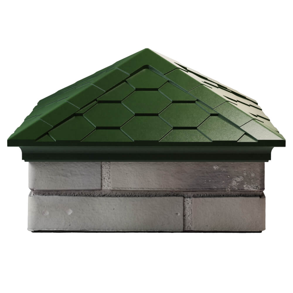 Колпак Zking Эверест Зеленый на столб 1.5х1.5 кирпича (390х390мм) Калуга фото